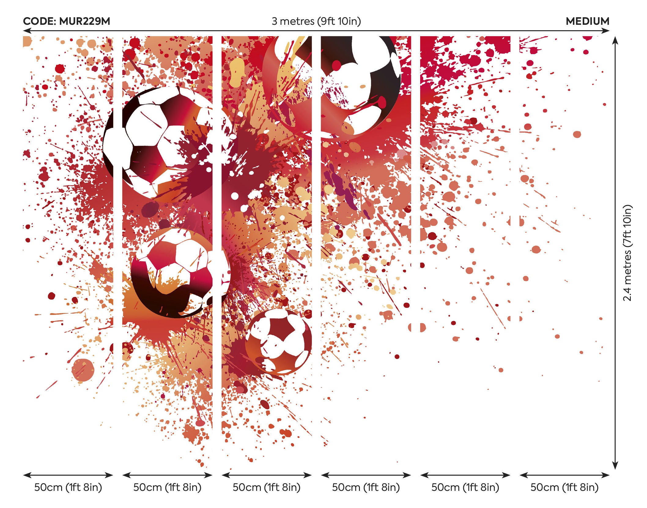 FOOTBALL SPLASH - Red – Origin Murals