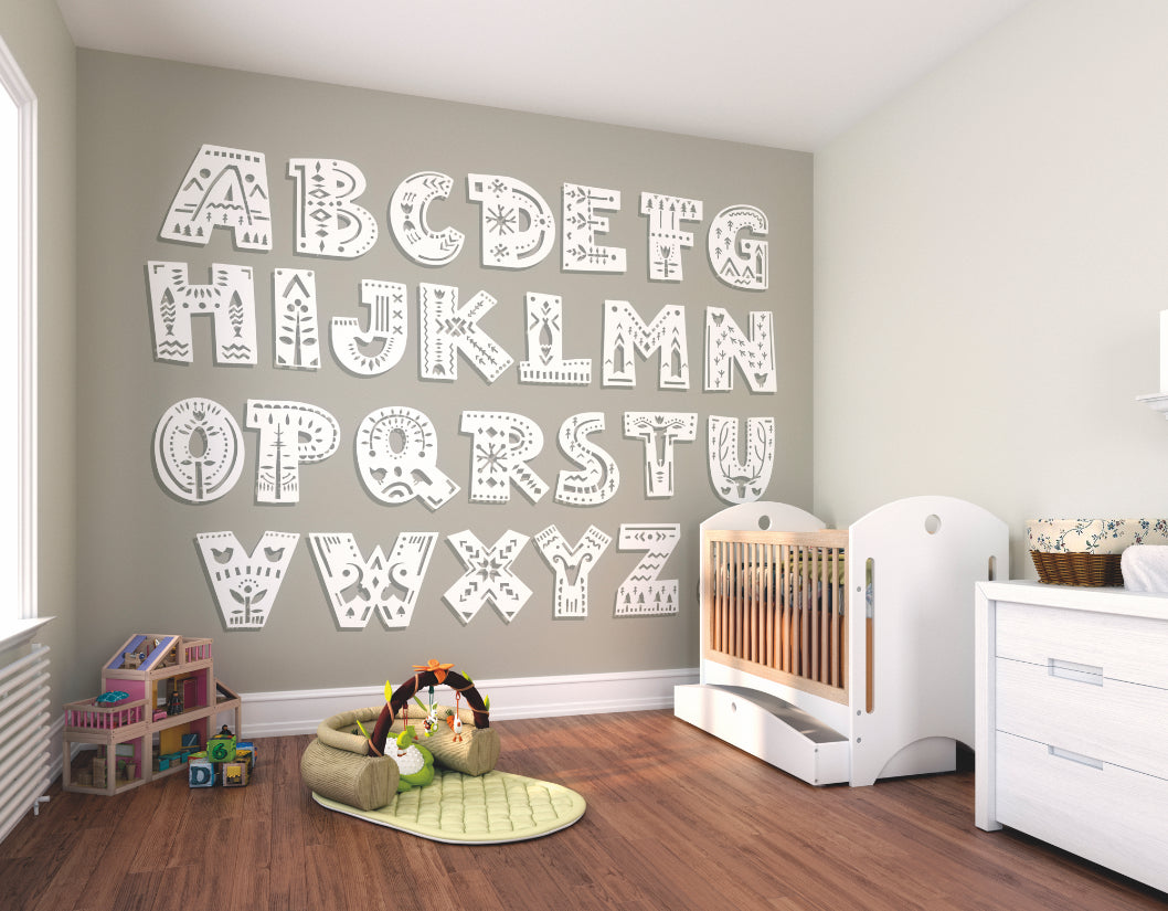 ALPHABET PATTERNS - Multi – Origin Murals