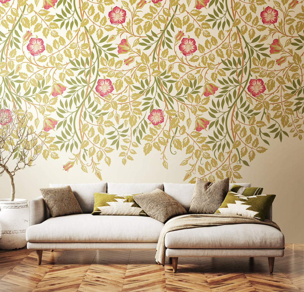 CASCADING ROSEHIP - Rose Pink – Origin Murals